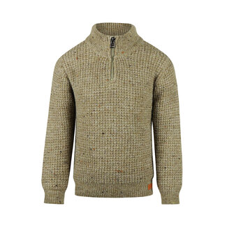 Koko Noko Sweater with collar dusty green