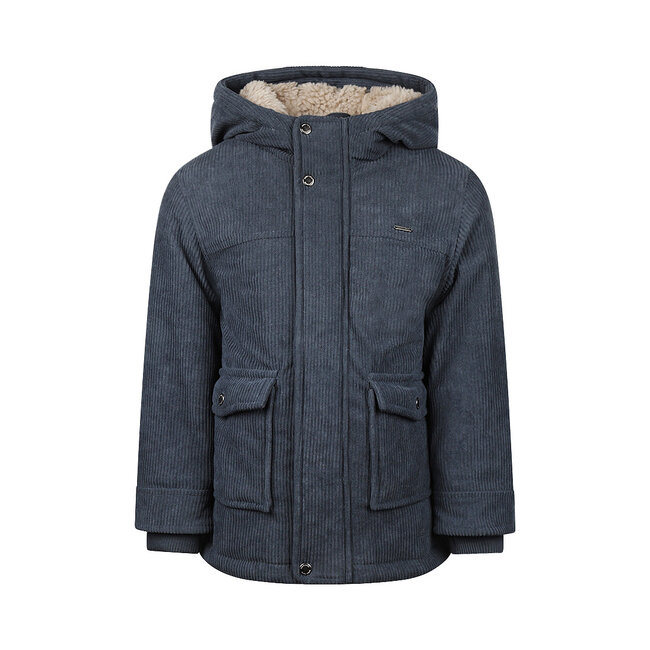 Winterjas parka steel blue