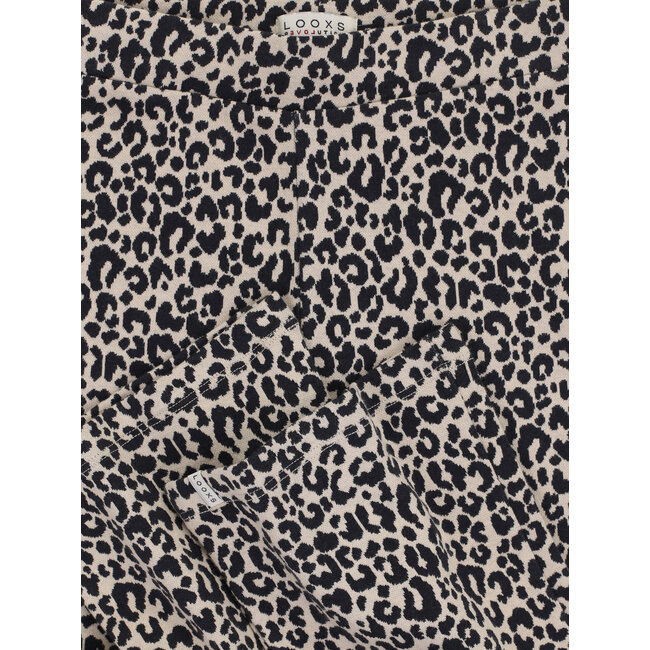Little jaquard pants sandy leopard