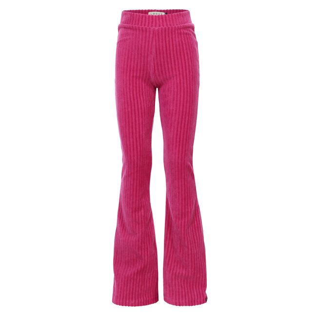 Little velvet rib pants magenta pink