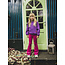 Little velvet rib pants magenta pink