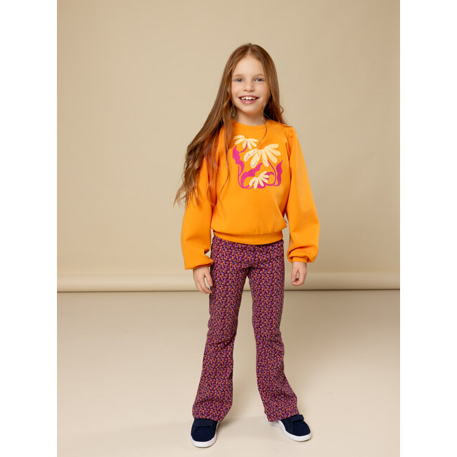 Little sporty scuba sweat sweater bright orange