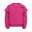 Little sweater with ruffles magenta pink