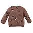 Newborn sweater Ramy amber brown/aop