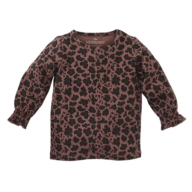 Newborn longsleeve Perla amber brown/aop
