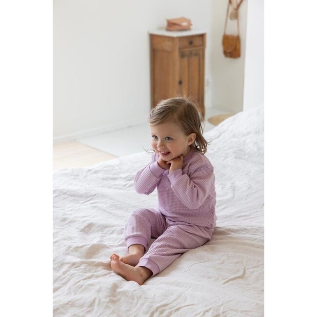 Wafelpyjama lila