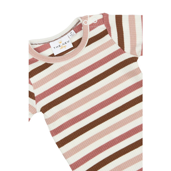 Romper Pama withered rose striped