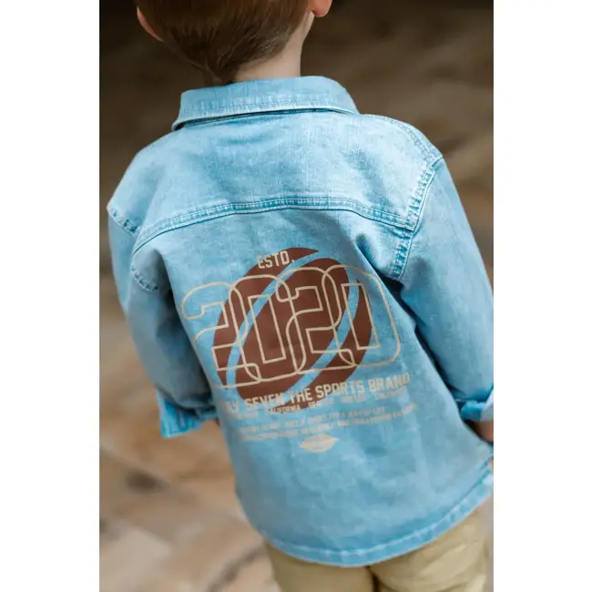 Denim blouse Backprint