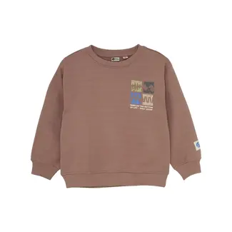 Daily7 Sweater oversized Artwork burlwood