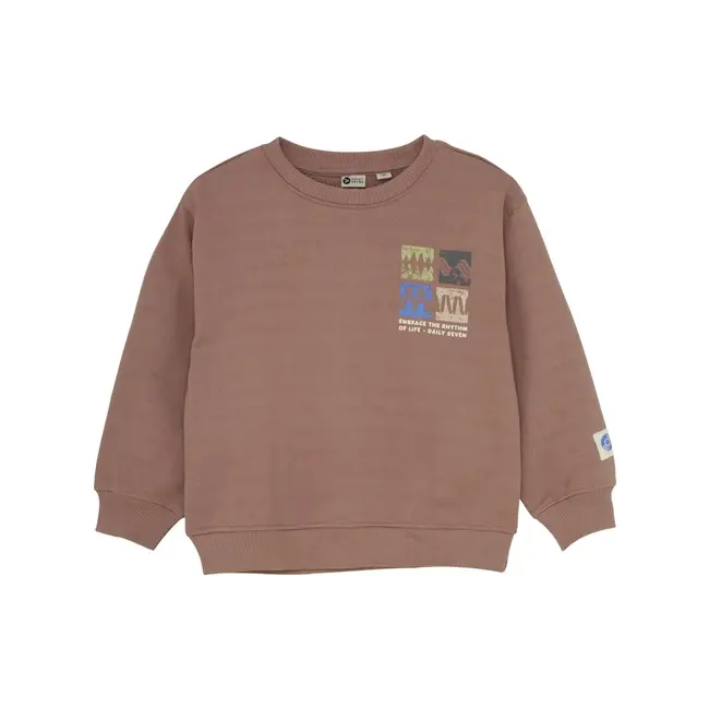 Sweater oversized Artwork burlwood