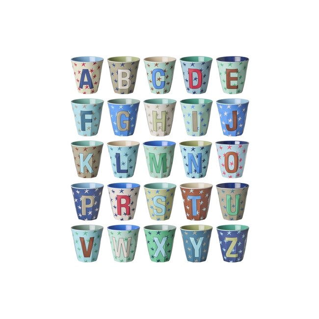 Alfabet beker Stars Blauw