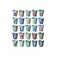 Alfabet beker Stars Blauw