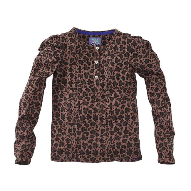 Longsleeve Louisa amber brown/aop