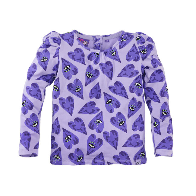 Longsleeve Delinda morning violet/aop