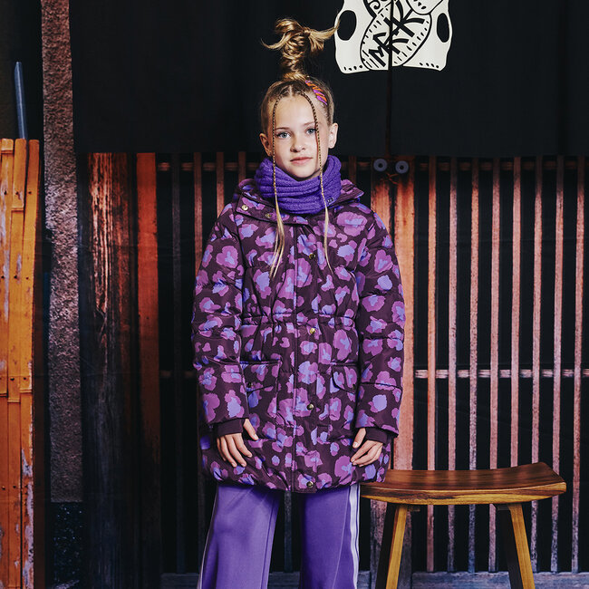 Winterjas Anneliese wineberry/aop