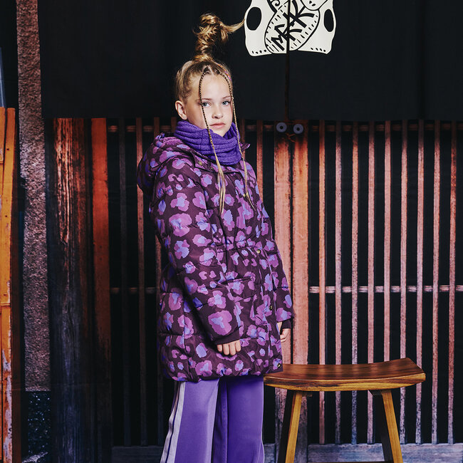 Winterjas Anneliese wineberry/aop