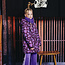 Winterjas Anneliese wineberry/aop