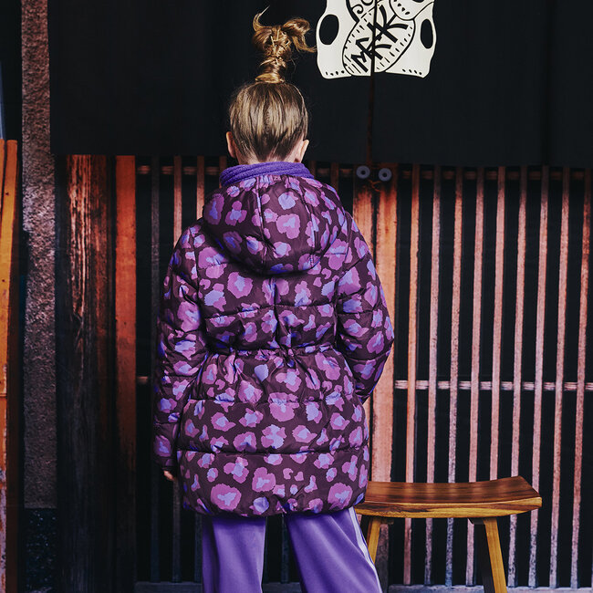 Winterjas Anneliese wineberry/aop