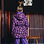 Winterjas Anneliese wineberry/aop