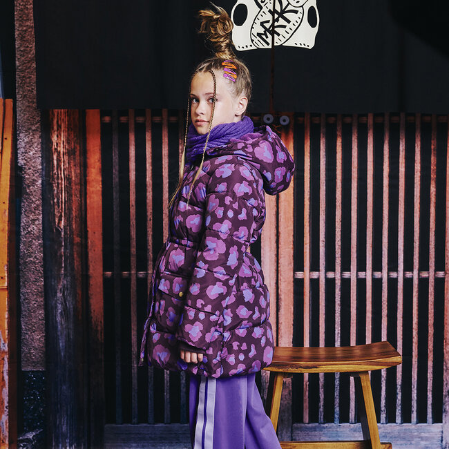 Winterjas Anneliese wineberry/aop