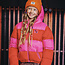 Winterjas Jayda popping red/bubblegum