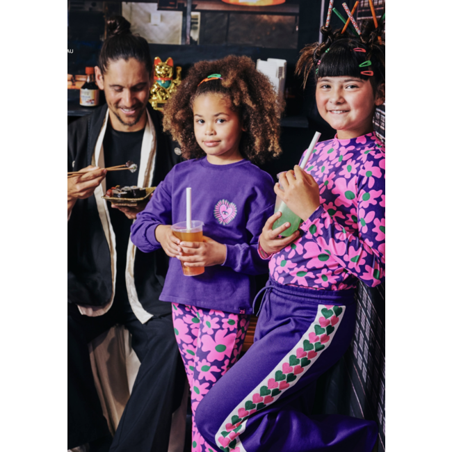 Broek Maylie purple eclipse/aop