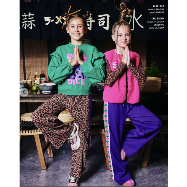 Longsleeve Louisa amber brown/aop