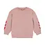 Sweater heart embroidery pale mauve
