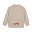 Knitted sweater flower pale mauve