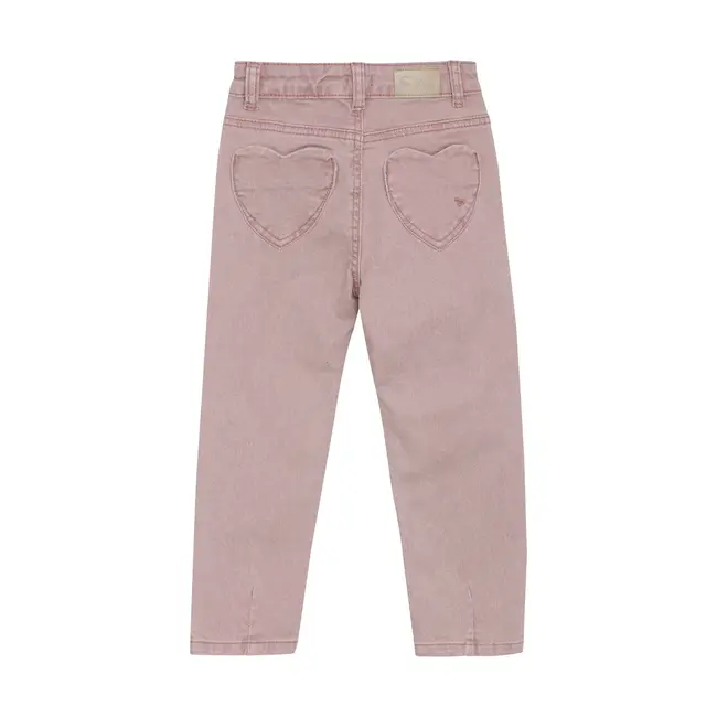 Mom fit heart pocket pale mauve
