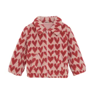 Daily7 Teddy jacket heart pale mauve