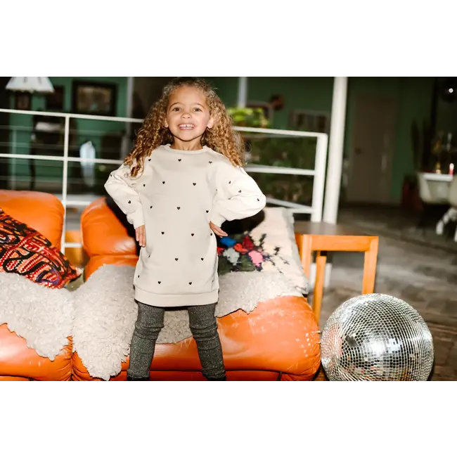 Sweatdress longsleeve sandshell