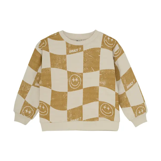 Oversized sweater alloverprint sandshell