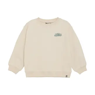 Daily7 Oversized sweater backprint sandshell