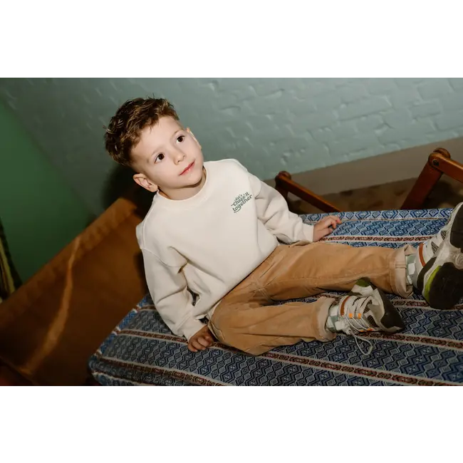 Oversized sweater backprint sandshell