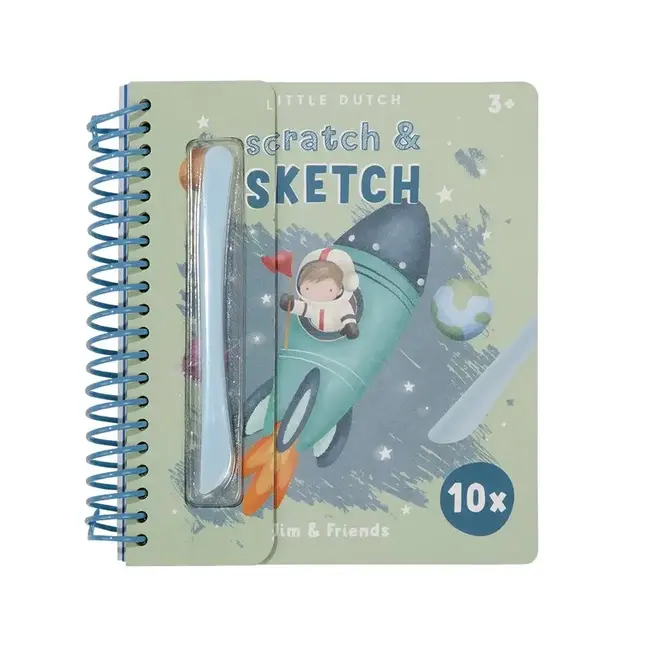 Kras en schetsboek Jim & Friends