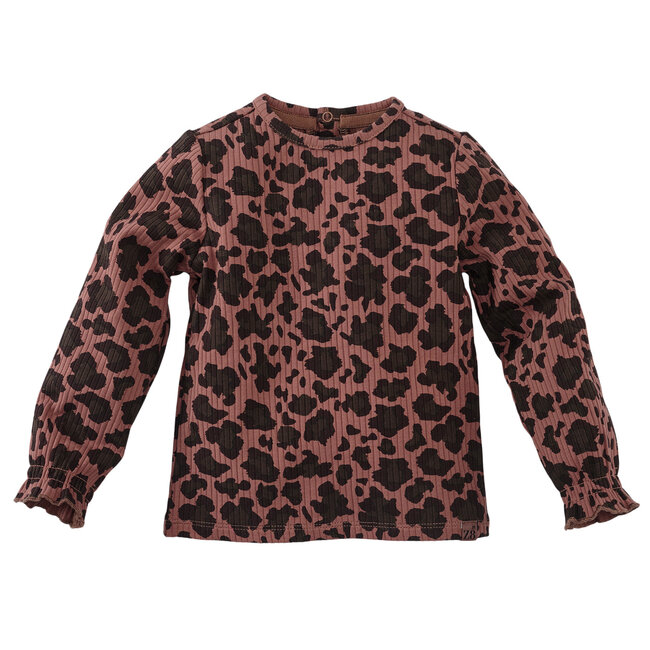 Longsleeve Jaina amber brown/aop