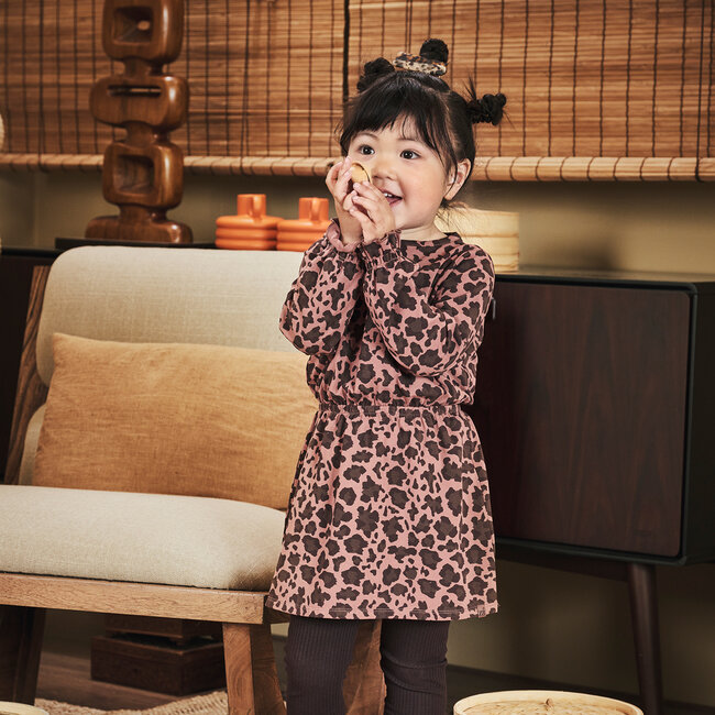 Jurk Gracie amber brown/aop