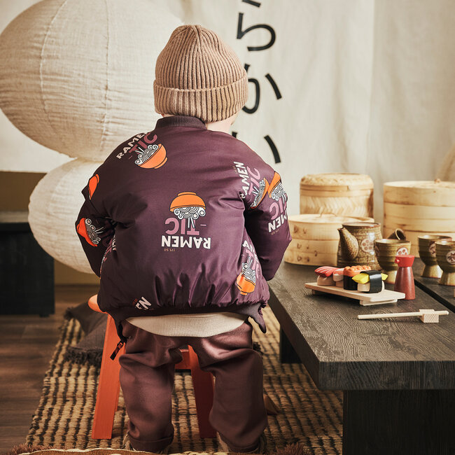 Winterjas Camiel crushed cloves/aop