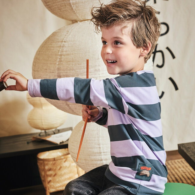 Longsleeve Isaac seafoam shadow/morning violet