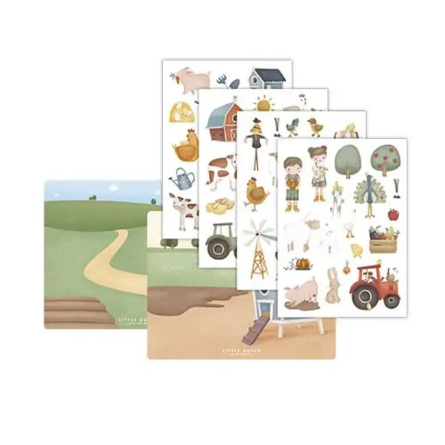 Raamstickers Little farm