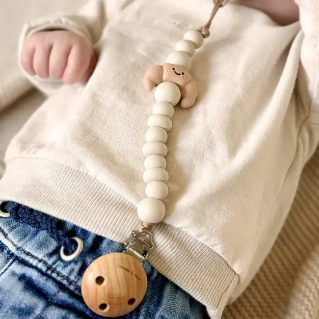 Speenclip Croissant Linnen