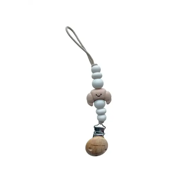 Newborn speenclip Croissant Linnen