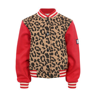 Looxs Sweat baseball jacket leopard ao