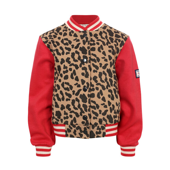 Sweat baseball jacket leopard ao