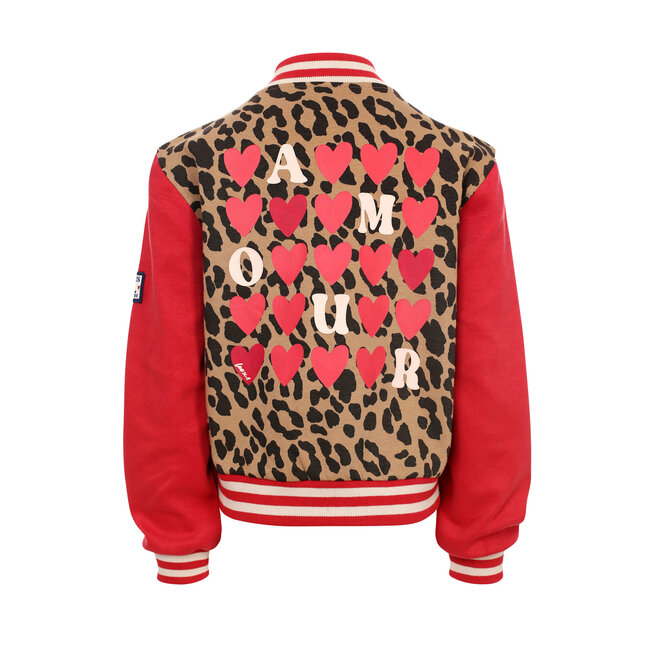 Sweat baseball jacket leopard ao