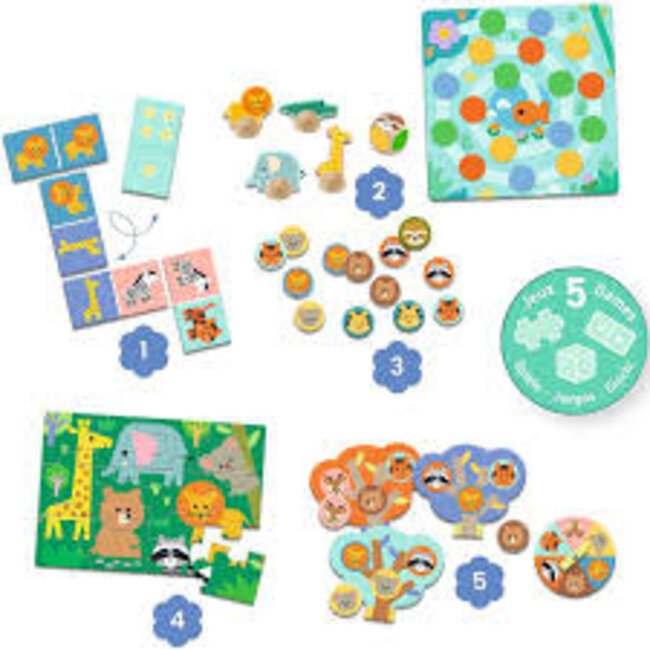 dj08276 Wilde dieren - 5 Spellen