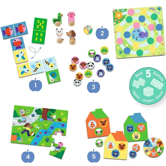 Djeco Op de boerderij - 5 SPELLEN