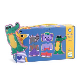 Djeco dj08242 Puzzel Trio - Savana