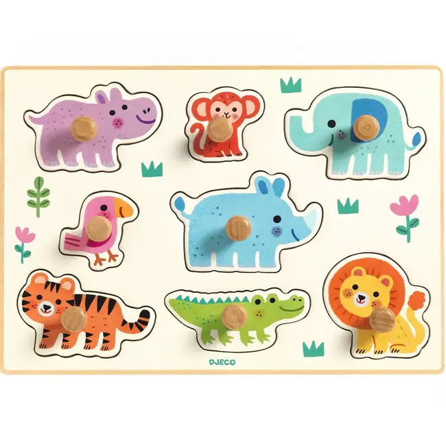DJ01123  Houten puzzel Hippo'n'Co